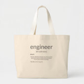 Gift Engineer College Major Engineer Definition Grote Tote Bag (Voorkant)