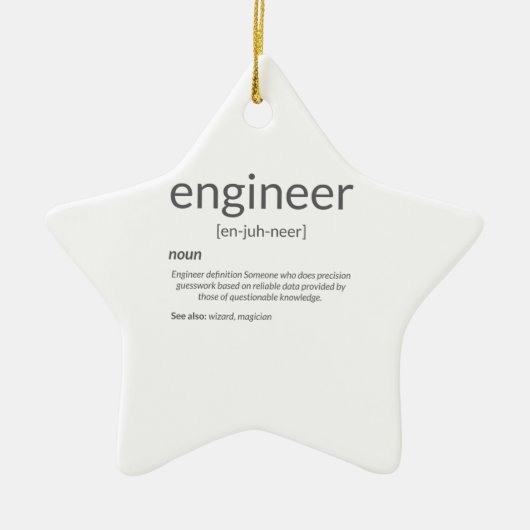 Gift Engineer College Major Engineer Definition Keramisch Ornament (Voorkant)