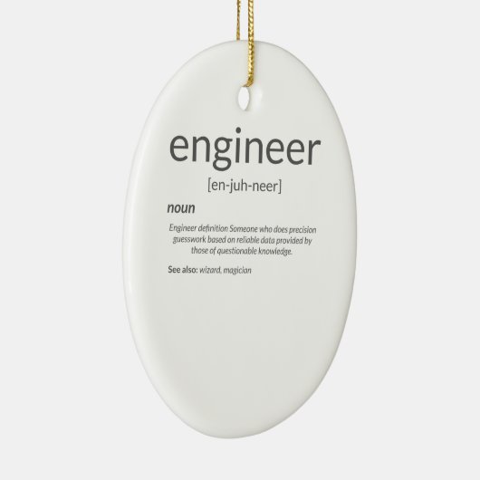 Gift Engineer College Major Engineer Definition Keramisch Ornament (Rechts)