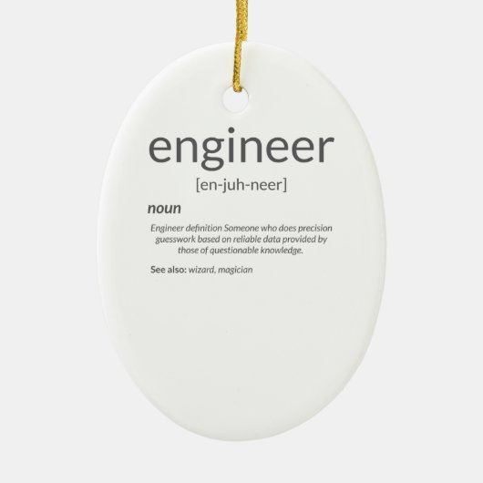 Gift Engineer College Major Engineer Definition Keramisch Ornament (Voorkant)