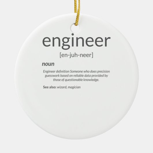 Gift Engineer College Major Engineer Definition Keramisch Ornament (Voorkant)