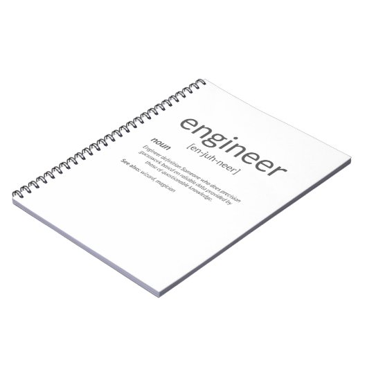 Gift Engineer College Major Engineer Definition Notitieboek (Linkerzijde)