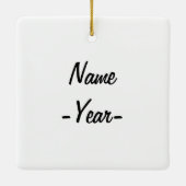 gift estheticien- Geschilderd Keramisch Ornament (Achterkant)