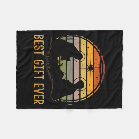 -gift Ever Christmas Cool Jesus Nativity Scene Chr Fleece Deken (Voorkant (Horizontaal))