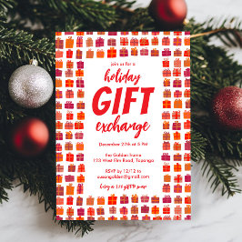 Gift Exchange Party Vakantie Schattigee Geschenken Kaart