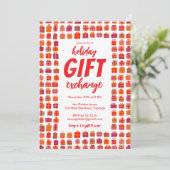 Gift Exchange Party Vakantie Schattigee Geschenken Kaart (Staand voorkant)
