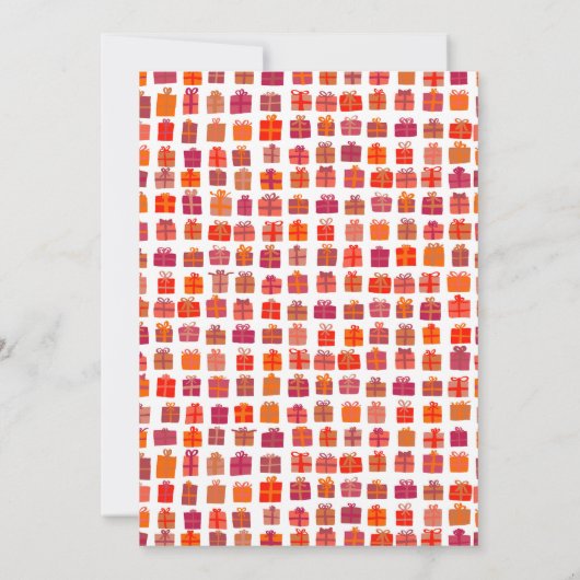 Gift Exchange Party Vakantie Schattigee Geschenken Kaart (Achterkant)