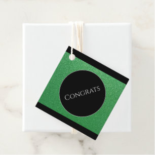 Gift-FavorTag - Faux Glitter Congrations Bedankjes Labels