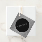Gift-FavorTag - Faux Glitter Congrations Bedankjes Labels (In situ)