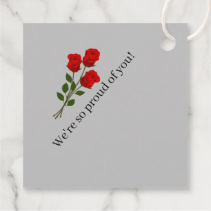 Gift-FavorTag - Pageant Tiara Crown & Rozen Bedankjes Labels