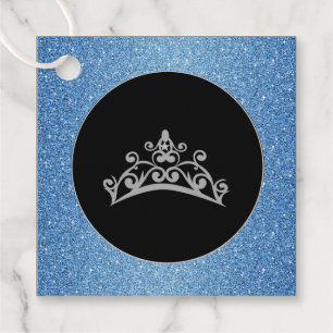 Gift-FavorTag - Pageant USA Tiara Crown Bedankjes Labels