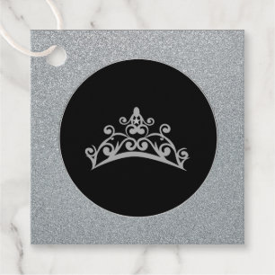 Gift-FavorTag - Pageant USA Tiara Crown Bedankjes Labels