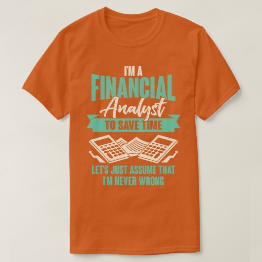 Gift Financial Analyst T-shirt (Design voorkant)