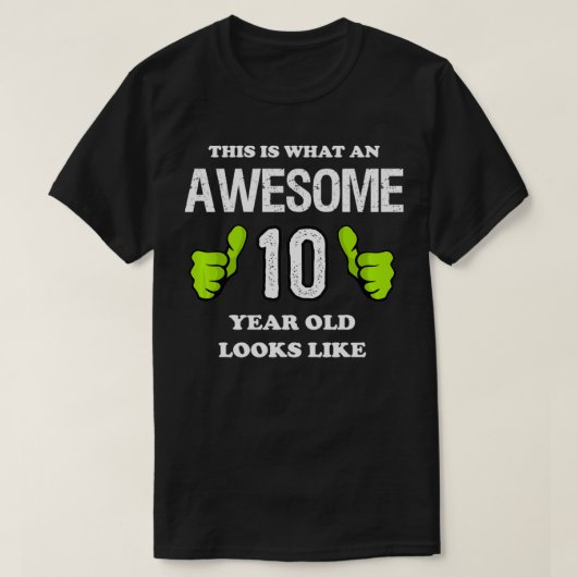Gift for 10 Year Old Boy Awesome 10 Year Old Pull T-shirt (Design voorkant)