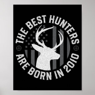 Gift for 10 Year Old Deer Hunter 2010 12th Birthda Poster