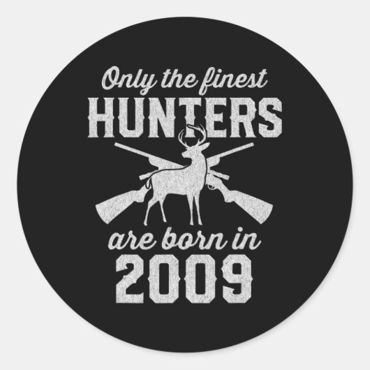 Gift for 13 Year Old Deer Hunter 13 rd Birthday 20 Ronde Sticker (Voorkant)