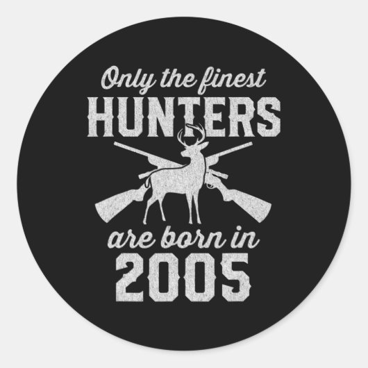 Gift for 18 Year Old Deer Hunter 18 th Birthday 20 Ronde Sticker (Voorkant)