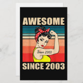 Gift for 18 Years Old Women  18th Birthday Briefpapier (Voorkant / Achterkant)