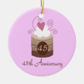 Gift for 45th Wedding Cute Cupcake Keramisch Ornament (Voorkant)