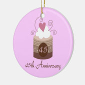 Gift for 45th Wedding Cute Cupcake Keramisch Ornament (Links)