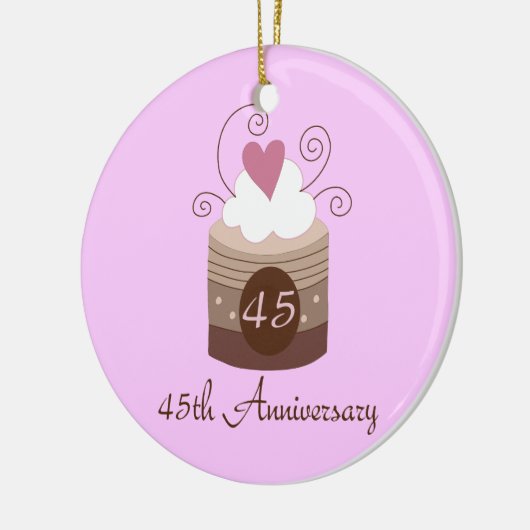 Gift for 45th Wedding Cute Cupcake Keramisch Ornament (Links)