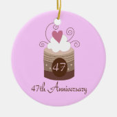 Gift for 47th Wedding Cute Cupcake Keramisch Ornament (Voorkant)