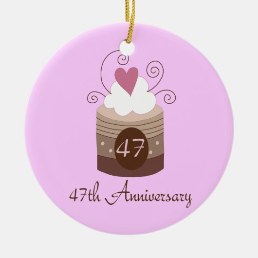 Gift for 47th Wedding Cute Cupcake Keramisch Ornament (Voorkant)