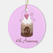 Gift for 47th Wedding Cute Cupcake Keramisch Ornament (Links)