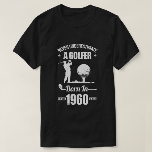 Gift for 60 Year Old Golfer Golf 1960 60th Birthda T-shirt (Design voorkant)