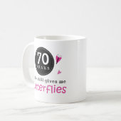 Gift for 70th Wedding Jubileum Butterfly Koffiemok (Voorkant links)
