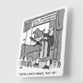 Gift for a Bird Watcher of Birder. Grappig Vierkante Klok (Hoek)