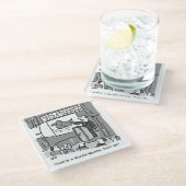 Gift for a Birdwatcher of Birder. Grappig Glazen Onderzetter (Schuin)