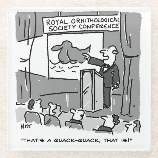 Gift for a Birdwatcher of Birder. Grappig Glazen Onderzetter (Voorkant)