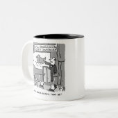 Gift for a Birdwatcher of Birder. Grappig Tweekleurige Koffiemok (Voorkant links)