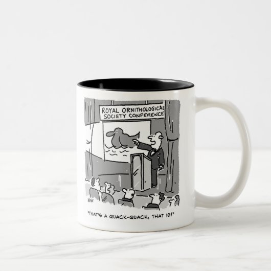 Gift for a Birdwatcher of Birder. Grappig Tweekleurige Koffiemok (Rechts)