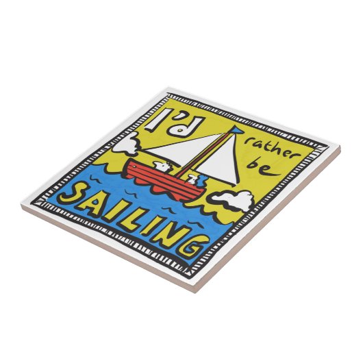 Gift for a Sailor of Yachtsman Tegeltje (Zijkant)