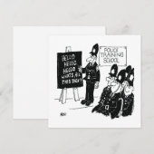 Gift for a UK Policeman - Police College Cartoon Feestdagenkaart (Voorkant / Achterkant)