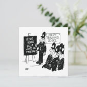 Gift for a UK Policeman - Police College Cartoon Feestdagenkaart (Staand voorkant)