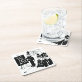Gift for a UK Policeman - Police College Cartoon Kartonnen Onderzetters (Insitu)