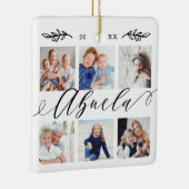 Gift for Abuela | Foto-collage voor kleinkinderen Keramisch Ornament (Rechts)