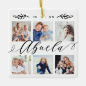 Gift for Abuela | Foto-collage voor kleinkinderen Keramisch Ornament (Voorkant)