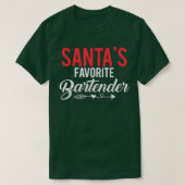 Gift For Bartender Santa's Favorite Bartender 3068 T-shirt (Design voorkant)
