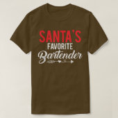 Gift For Bartender Santas Favorite Bartender  T-shirt (Design voorkant)