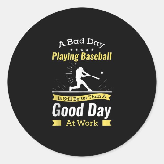 Gift for Baseball Player Baseball Team Funny Ronde Sticker (Voorkant)