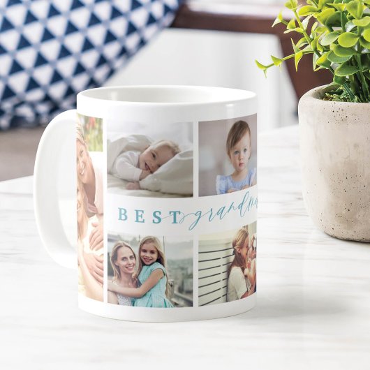 Gift for Best Grandma Ever Family Photo Collage Koffiemok