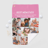 Gift for Best Mam Ever Family Photo Collage Golfhanddoek (Insitu)