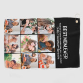 Gift for Best Mam Ever Family Photo Collage Golfhanddoek (Horizontaal)