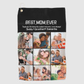 Gift for Best Mam Ever Family Photo Collage Golfhanddoek (Voorkant)