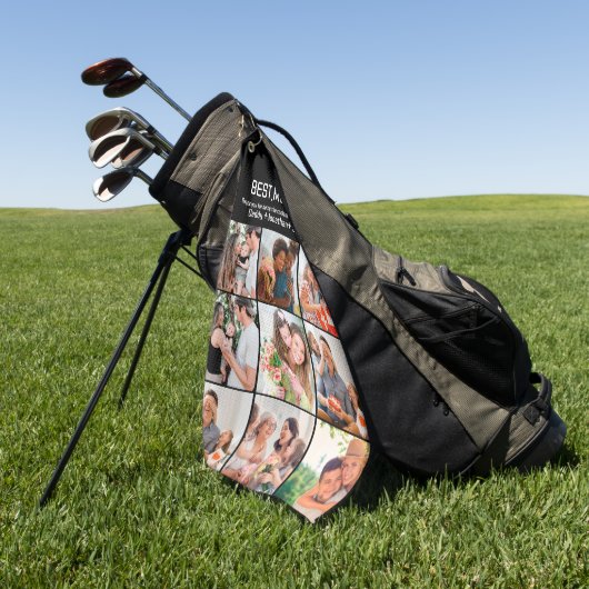 Gift for Best Mam Ever Family Photo Collage Golfhanddoek (Groen)