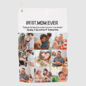Gift for Best Mam Ever Family Photo Collage Golfhanddoek (Voorkant)